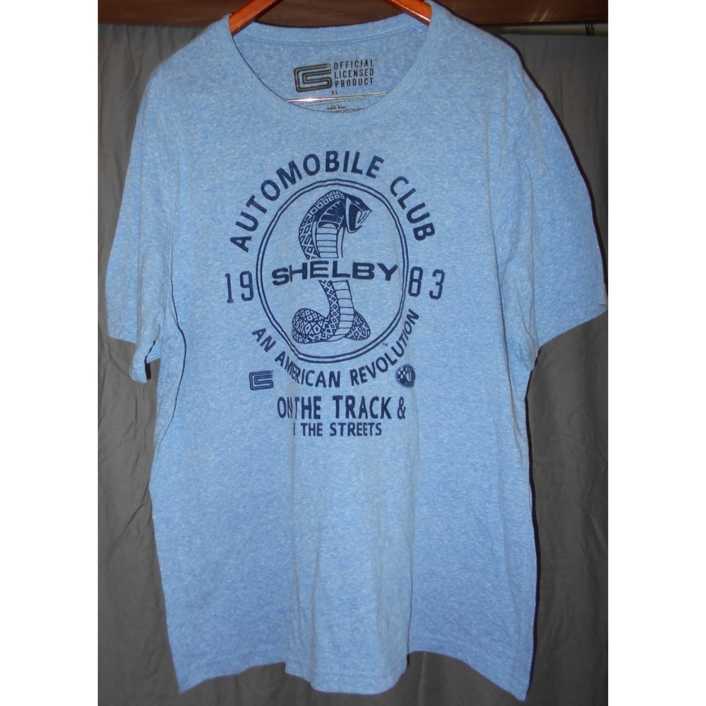 Official Shelby Automobile Club 1983 T-Shirt Men's Sz XL Blue Cobra Ford Racing